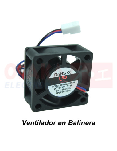 Imagen de Ventilador Axial Balinera UP 40X40X20mm 12VDC - vista frontal