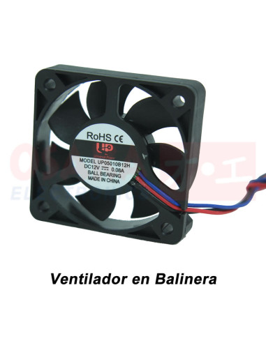 Imagen de Ventilador Axial Balinera UP 50X50X10mm 12VDC - vista frontal