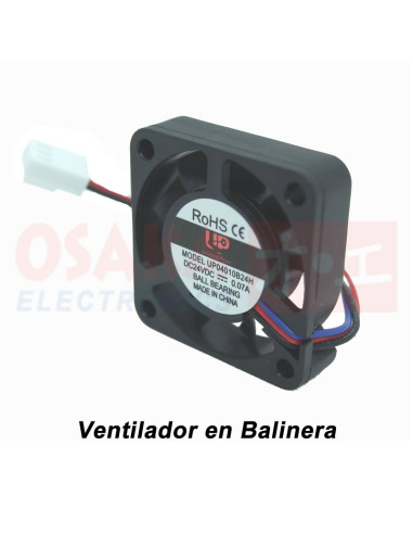 Imagen de Ventilador Axial Balinera UP 40X40X10mm 24VDC - vista frontal