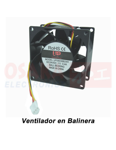 Imagen de Ventilador Axial Balinera UP 80X80X38mm 24VDC - vista cable