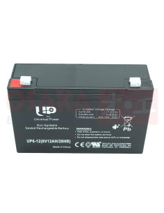 Imagen de Batería Seca AGM 6V 12A UP - vista principal 2
