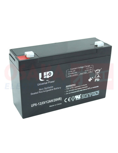 Imagen de Batería Seca AGM 6V 12A UP - vista final