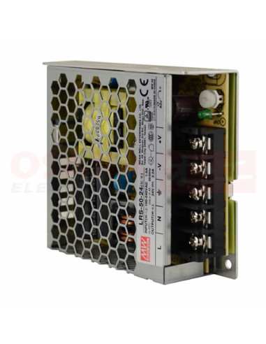 Imagen de Fuente Switchada Meanwell 24V 2A LRS-50-24 - vista perspectiva