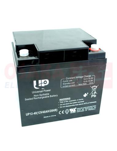 Imagen de Batería Seca AGM 12V 40A UP - vista lateral