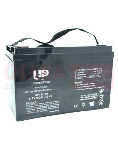 Imagen de Batería Seca GEL 12V 100A UP - vista frontal