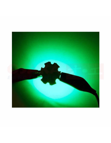 Imagen de Led 1W con Disipador Verde - vista con iluminacion