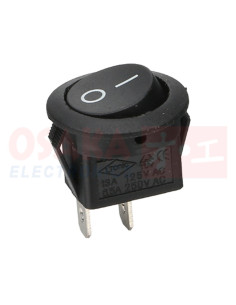 Imagen de Switch Balancin Redondo Negro RS-101-8C 2 pos 2 pines - vista principal