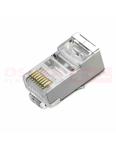 Imagen de Plug RJ45 CAT 6 Metálico - vista lateral