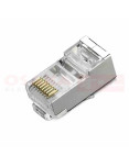 Imagen de Plug RJ45 CAT 6 Metálico - vista lateral Imagen de Plug RJ45 CAT 6 Metálico - vista lateral