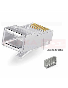 Imagen de Plug RJ45 CAT 6 Metálico - vista principal 2
