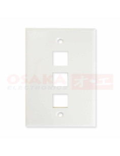 Imagen de Face plate X3 RJ45 - vista Principal 2