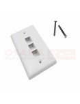 Imagen de Face plate X3 RJ45 - vista Principal