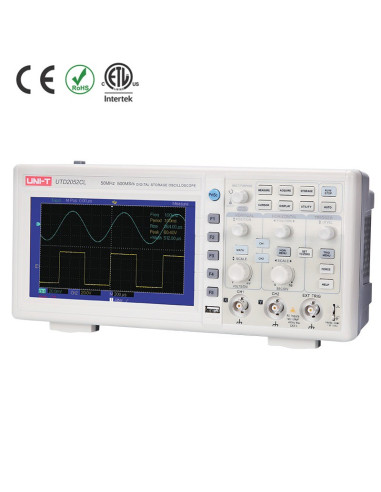 Imagen de Osciloscopio digital 2 canales UTD2052CL UNI-T | Vista frontal izquierda
