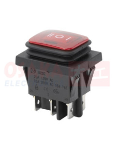 Imagen de Switch Balancín Rojo IP67 6p 3 pos IRS-203-7C - vista principal