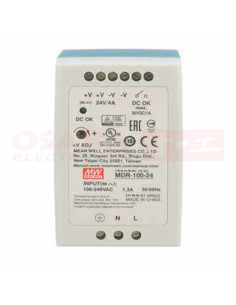 Imagen de Fuente Voltaje Riel MEANWELL 24V 4A - vista principal
