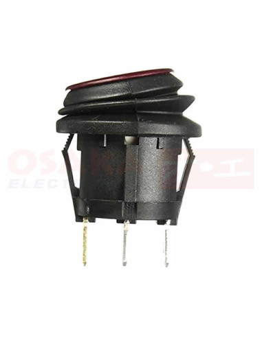 Imagen de Switch Balancín Redondo Anfibio Rojo 110V 3 Pines - vista final