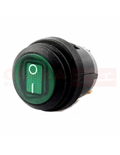 Imagen de Switch Balancín Redondo Anfibio Verde 12V 3 Pines - vista principal