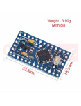 Board Arduino MINI PRO CHIP Atmega328P - vista medidas