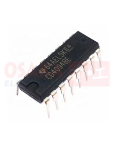 Imagen de Compuerta CMOS CD4094BE - vista principal.