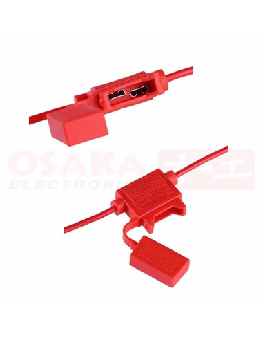 Imagen de Portafusible Grande Carro plástico Rojo -vista final