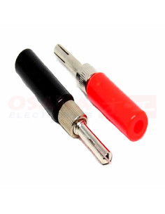 Imagen de Conector Banana Macho Gruesa Juego Roja y Negra - vista principal 2