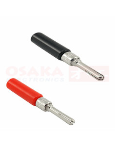 Imagen de Conector Banana Macho Gruesa Juego Roja y Negra - vista principal