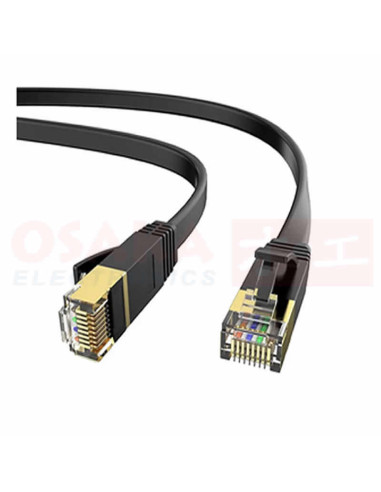 Imagen de Cable de Red CAT 7 Plano 5Mtr Blindado Negro - vista secundaria