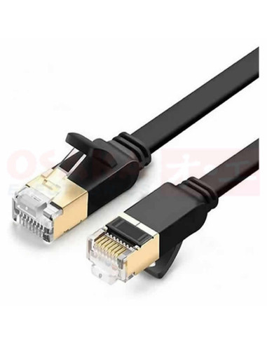 Imagen de Cable de Red CAT 7 Plano 5Mtr Blindado Negro - vista conectores