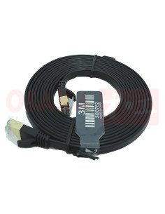 Imagen de Cable de Red CAT 7 Plano 3Mtr Blindado Negro - vista principal
