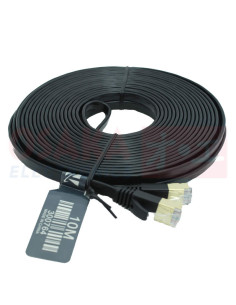Imagen de Cable de Red CAT 7 Plano 10Mtr Blindado Negro - vista principal