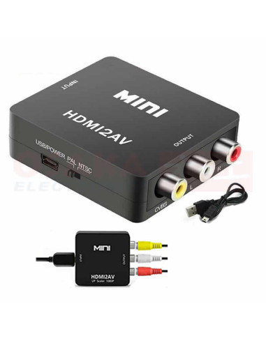 Imagen de Convertidor HDMI a RCA - vista con cable