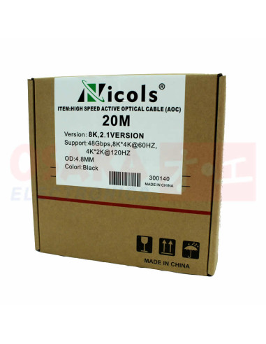 Imagen de Cable HDMI Fibra Óptica 8K 20Mtr - vista empaque