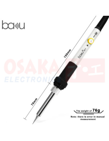 Imagen de Cautin ajustable Baku BA-461 - vista medidas