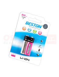 Imagen de Batería Li-Ion Recargable 9V 800mAh Beston - Vista Principal