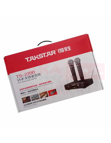 Imagen de Micrófono Takstar Inalámbrico Dual VHF - vista empaque