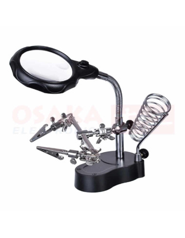 Imagen de Lupa Iluminada Led Base Cautín ZD-126-2 - vista secundaria