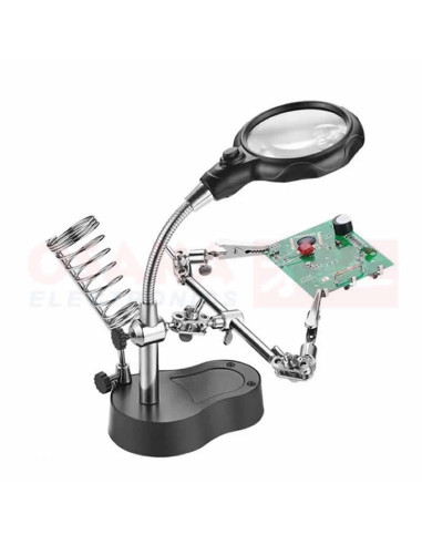 Imagen de Lupa Iluminada Led Base Cautín ZD-126-2 - vista uso
