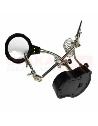 Imagen de Lupa Iluminada Led Base Cautín ZD-126-2 - vista perspectiva