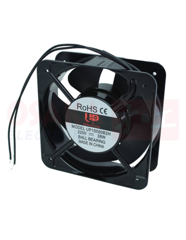 Imagen de Ventilador para Rack Axial Metálico Balinera 150X50 220V UP UP15050B2H - vista frontal izquierda