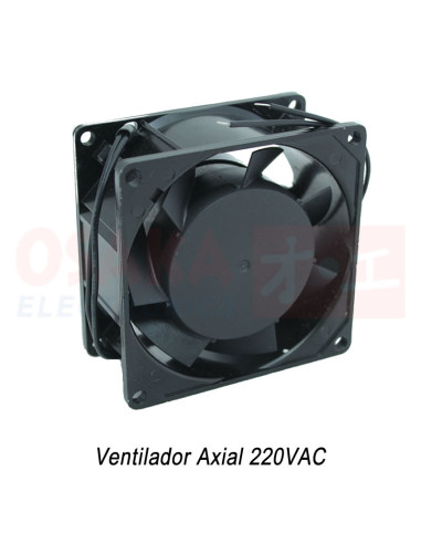 Imagen de Ventilador Axial Metálico Balinera 80x80x38 220V UP - vista atrás lateral
