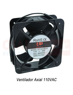 Imagen de Ventilador para Rack Axial Metálico Balinera 150X50 110V UP - vista principal 2