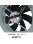 Imagen de Ventilador Axial Metálico Balinera 280x89 110V UP - vista etiqueta