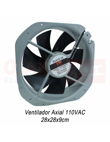 Imagen de Ventilador Axial Metálico Balinera 280x89 110V UP - vista frontal
