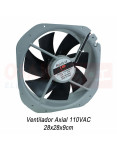Imagen de Ventilador Axial Metálico Balinera 280x89 110V UP - vista frontal
