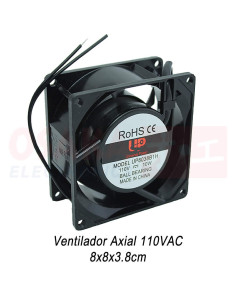 Imagen de Ventilador Axial Metálico Balinera 80x80x38 110V UP - vista principal 2