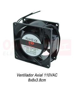 Imagen de Ventilador Axial Metálico Balinera 80x80x38 110V UP - vista principal