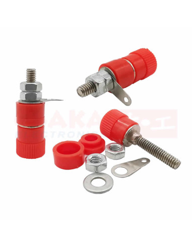 Imagen de Juego Banana para Chasis con Tuerca Rojo y Negro - vista partes rojo