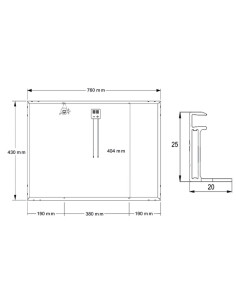 Imagen de Panel Solar Monocristal 60W Powest NERM060-8060 - vista principal 2