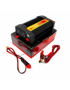 Imagen de Inversor de Voltaje 12V 300W Universal Power con cables 2