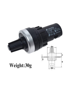 Imagen de Potenciómetro Industrial 22mm 10 Vueltas LA42DWQ-22 5K - vista principal